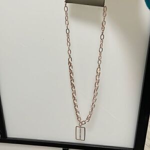 Rosegold color., crystal beads new ladies necklace